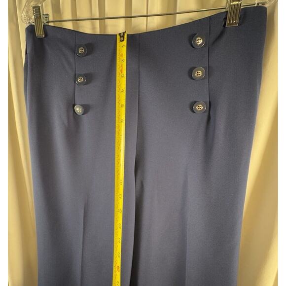 eva mendes Wide Leg Sailor Trousers Blue 8 Academia career 74-22 - Picture 11 of 16